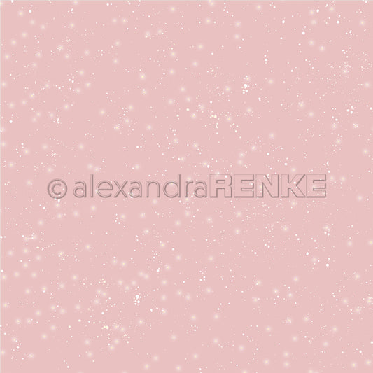 Design paper 'Antique Pink Starry Snow Sky Dark'