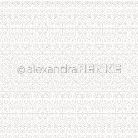 Design paper 'Embroidery pattern light gray'