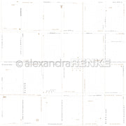 Minimalistisches Raster mit gepunkteten Kästchen, kleinen Symbolen und deutschem Motivationstext auf Weiß - perfekt für Designpapier-Fans oder Papierprojekte von Alexandra Renke.