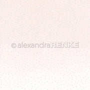 Zartrosa Hintergrund mit kleinen, verstreuten, hellgrauen Punkten und dem Text "Alexandra Renke" in der Mitte - das perfekte Designpapier von Alexandra Renke für Grußkarten und Papierprojekte.