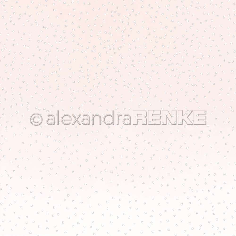 Zartrosa Hintergrund mit kleinen, verstreuten, hellgrauen Punkten und dem Text "Alexandra Renke" in der Mitte - das perfekte Designpapier von Alexandra Renke für Grußkarten und Papierprojekte.