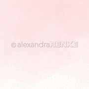 Zartrosa Hintergrund mit verstreuten weißen Punkten, inspiriert von Alexandra Renke's Blütengestöber Zartpink Designpapier - ein zartes Muster, ideal für Grußkarten.