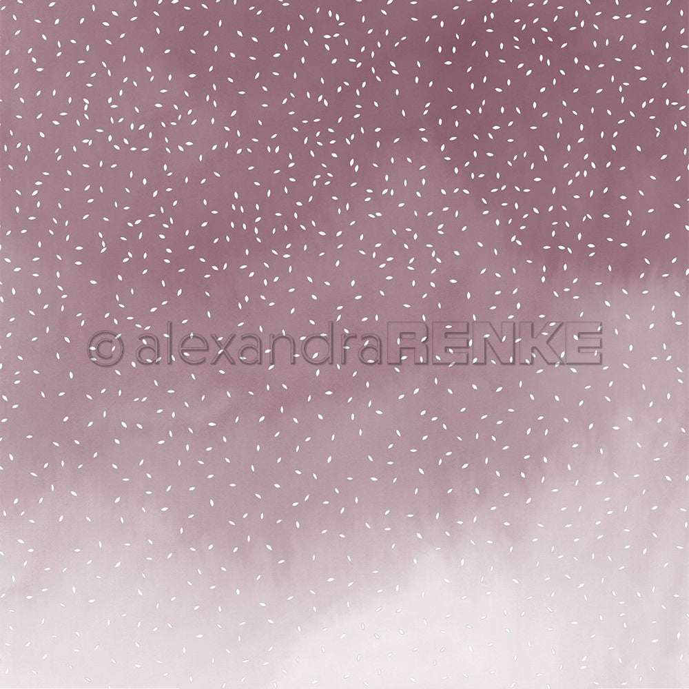 Staubig-rosa Hintergrund mit eingestreuten weißen Punkten und einem weichen Farbverlauf - ideal für Papierprojekte oder als Designpapier aus der Alexandra Renke Blütengestöber Burgund Kollektion.