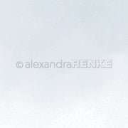 Hellgrauer Hintergrund mit kleinen, gleichmäßig verteilten weißen Punkten - ideal für Papierprojekte, Buchbinderei, oder einzigartiges Designpapier von Alexandra Renke.