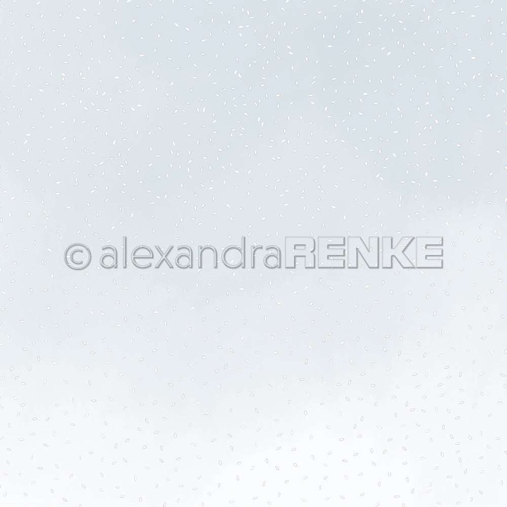 Hellgrauer Hintergrund mit kleinen, gleichmäßig verteilten weißen Punkten - ideal für Papierprojekte, Buchbinderei, oder einzigartiges Designpapier von Alexandra Renke.