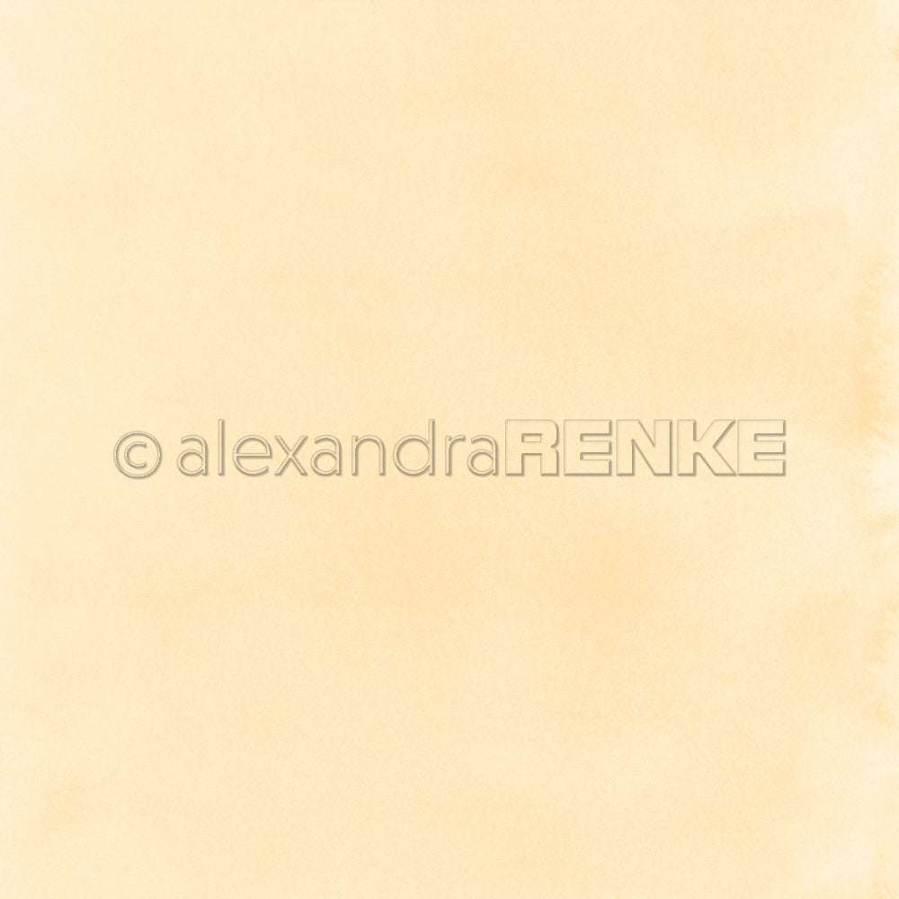 Hellbeiger Aquarellhintergrund mit dezenter Textur, ideal für Grußkarten oder Papierprojekte, mit einem Wasserzeichen von Alexandra Renke.