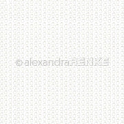 Weißer Hintergrund mit einem sich wiederholenden Muster aus umrandeten Verlobungsringen in Hellgrau - perfektes Designpapier von Alexandra Renke für Buchbinderei oder elegante Papierprojekte.