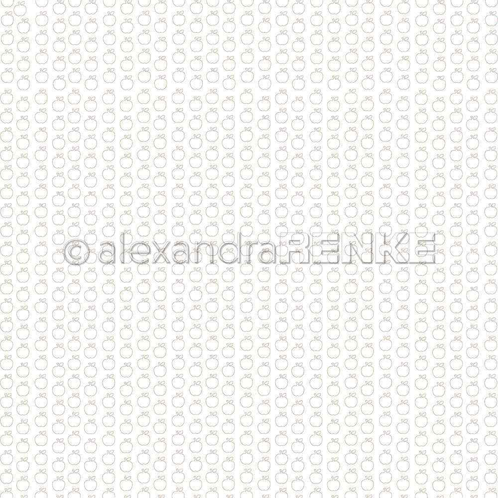 Weißer Hintergrund mit einem sich wiederholenden Muster aus umrandeten Verlobungsringen in Hellgrau - perfektes Designpapier von Alexandra Renke für Buchbinderei oder elegante Papierprojekte.