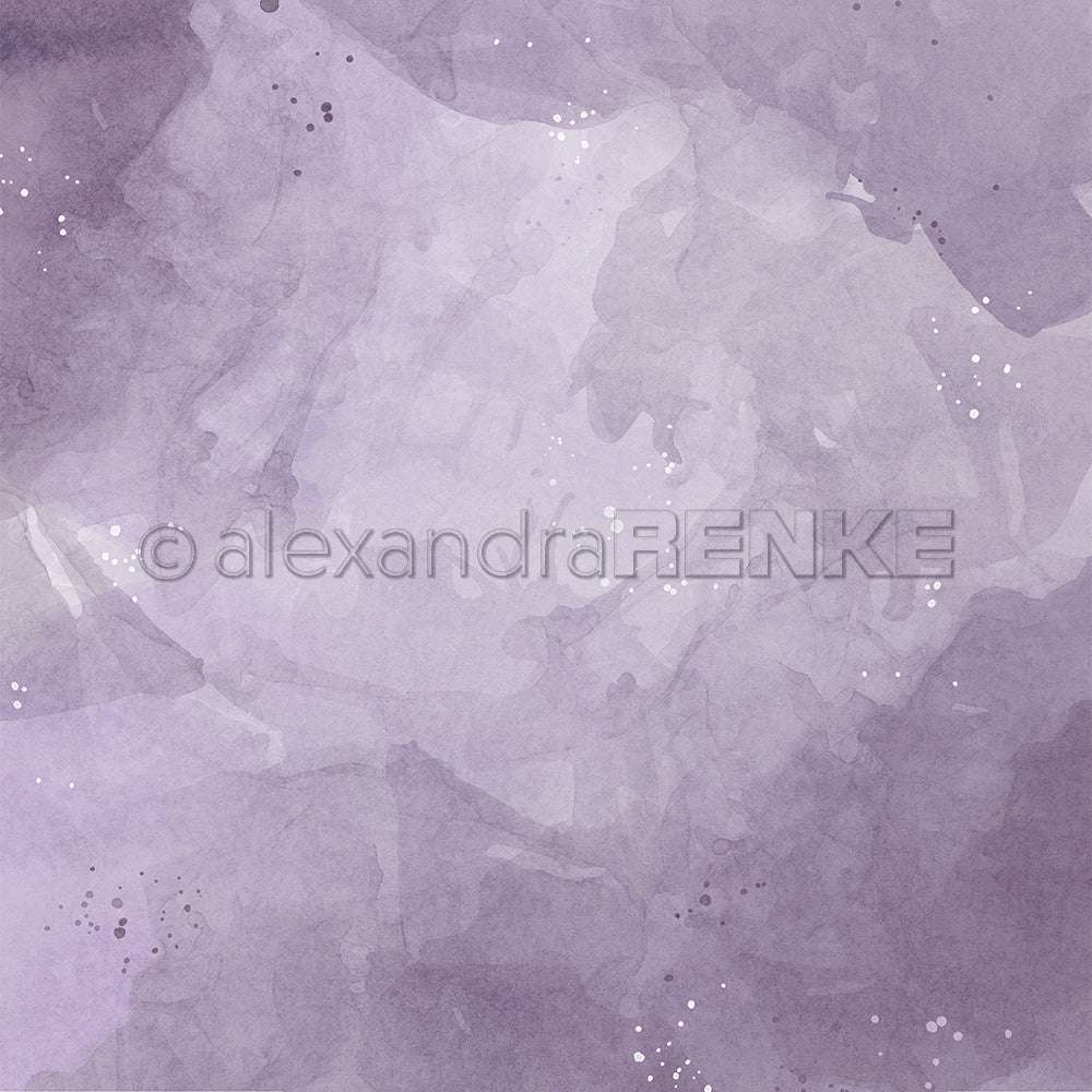 Abstrakter Aquarellhintergrund in Lila-Tönen, inspiriert von Alexandra Renke Aquarellwunder Violett, mit weichen Strukturen und subtilen Spritzern - ideal für Designpapier oder kreative Papierprojekte.