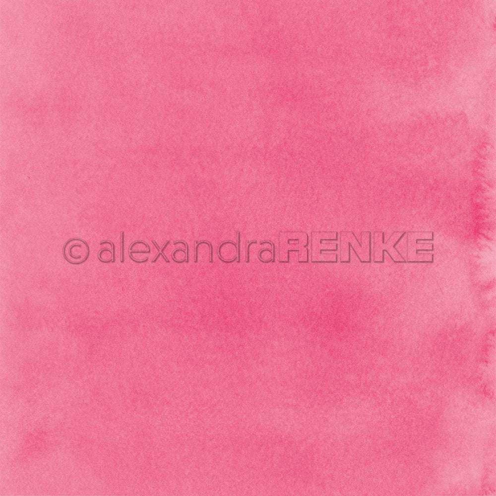 Ein strukturierter, aquarellartiger rosa Hintergrund mit Schattierungen - ideal als Alexandra Renke Designpapier Mimi Leuchtendrosa für Papierprojekte oder jedes kreative Projekt, das hochwertiges 200g/m² Papier benötigt.