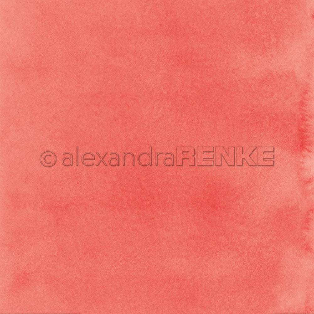 Ein strukturierter roter Aquarellhintergrund mit weichen Verläufen, perfekt für Designpapier oder zum Aufwärmen von Grußkarten und Papierprojekten von Alexandra Renke.
