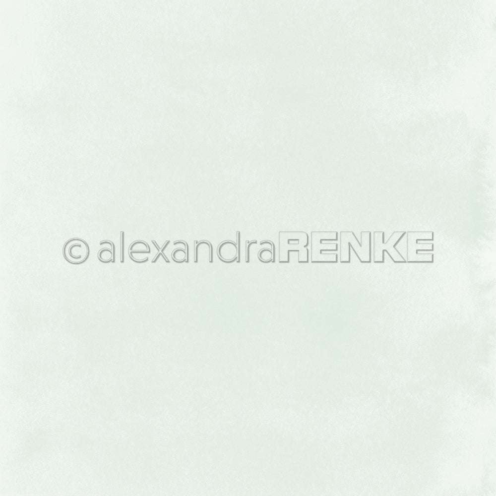 Hellmintgrüner strukturierter Hintergrund mit Alexandra Renke Wasserzeichen in der Mitte, ideal für Papierprojekte, Designpapier, oder Buchbinderei Kreationen.