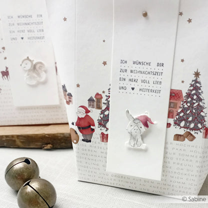 Design paper 'Typographic Christmas forest'