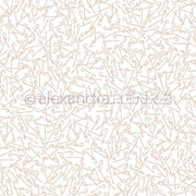 Heller Hintergrund mit einem zarten Muster aus verstreuten, orange gepunkteten, farnähnlichen Zweigen - ideales Designpapier von Alexandra Renke für Papierprojekte oder handgefertigte Grußkarten.