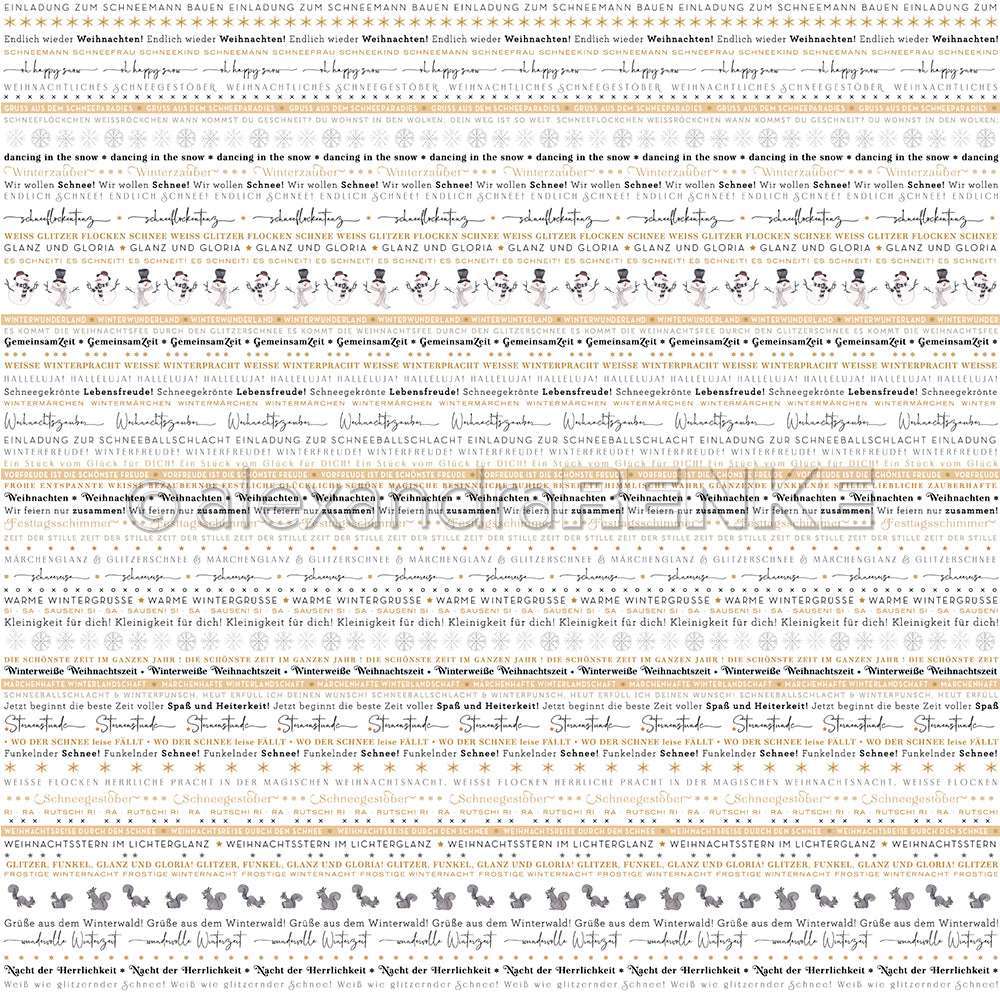 Zeilen mit deutschem Text und einfache Schaf-Illustrationen wiederholen sich auf weißem Hintergrund. So entsteht ein charmantes Designpapier von Alexandra Renke - ideal für Papierprojekte oder zum Buchbinden.
