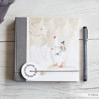 Design paper 'Goose winter friendship'