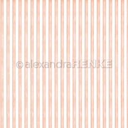 Vertikale hellrosa Aquarell-Streifen Fuchs von Alexandra Renke auf weißem Hintergrund, gleichmäßig verteilt über den gesamten Designpapierbogen.