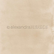 Das hellbeige Aquarell-Designpapier von Alexandra Renke zeichnet sich durch eine weiche Textur, ungleichmäßige Kanten und einen dezenten Farbverlauf aus - ideal für Papierprojekte oder die Gestaltung eleganter Grußkarten.