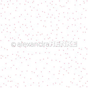 Weißer Hintergrund mit kleinen, gleichmäßig verteilten roten Punkten - ideal als Alexandra Renke Sternchenregen Premiumrot Designpapier für kreative Papierprojekte.