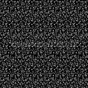 Nahtloser schwarzer Hintergrund mit einem weißen Blümchenranke-Muster von Alexandra Renke, das ein elegantes, verschlungenes Designpapier ideal für Papierprojekte schafft.