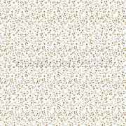 Elegantes Designpapier von Alexandra Renke mit einem goldenen Blumenmuster mit zarten Blüten und Blättern auf Weiß - ideal für exquisite Papierprojekte.