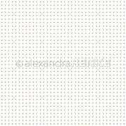 Weißer Hintergrund mit einem Gitter aus kleinen, gleichmäßig verteilten goldenen und schwarzen X-förmigen Kreuzen - perfektes Alexandra Renke Designpapier für Grußkarten oder kreative Buchbinderei-Projekte.