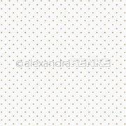 Weißer Hintergrund mit einem Muster aus gleichmäßig verteilten kleinen goldenen Sternen - perfektes Designpapier von Alexandra Renke für Papierprojekte oder elegante Buchbinderei.