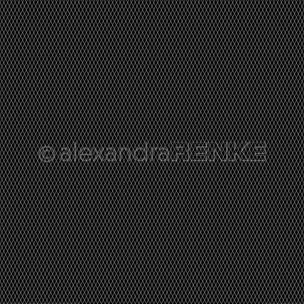 Ein schwarzer Hintergrund mit einem diagonalen weißen Raster, das Rautenformen erzeugt - dieses Designpapier von Alexandra Renke ist perfekt für Papierprojekte wie individuelle Grußkarten.