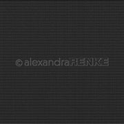 Schwarzer Hintergrund mit gleichmäßig verteilten dünnen weißen horizontalen Linien, perfekt als Designpapier für Buchbinderei oder einzigartige Papierprojekte von Alexandra Renke.