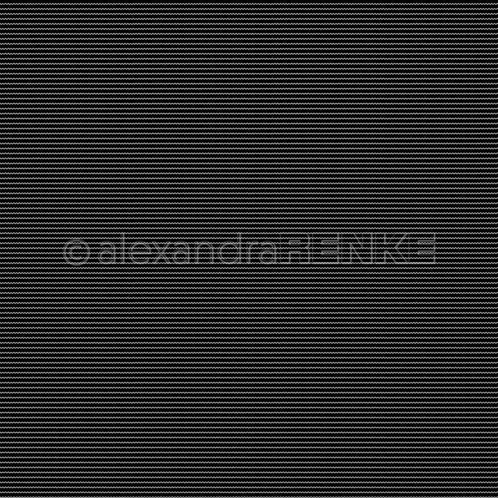 Schwarzer Hintergrund mit gleichmäßig verteilten dünnen weißen horizontalen Linien, perfekt als Designpapier für Buchbinderei oder einzigartige Papierprojekte von Alexandra Renke.