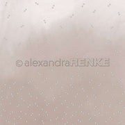 Hellbeiger Hintergrund mit kleinen weißen und grauen Punkten wie zarter Schnee-perfektes Designpapier für Grußkarten oder Papierprojekte von Alexandra Renke.