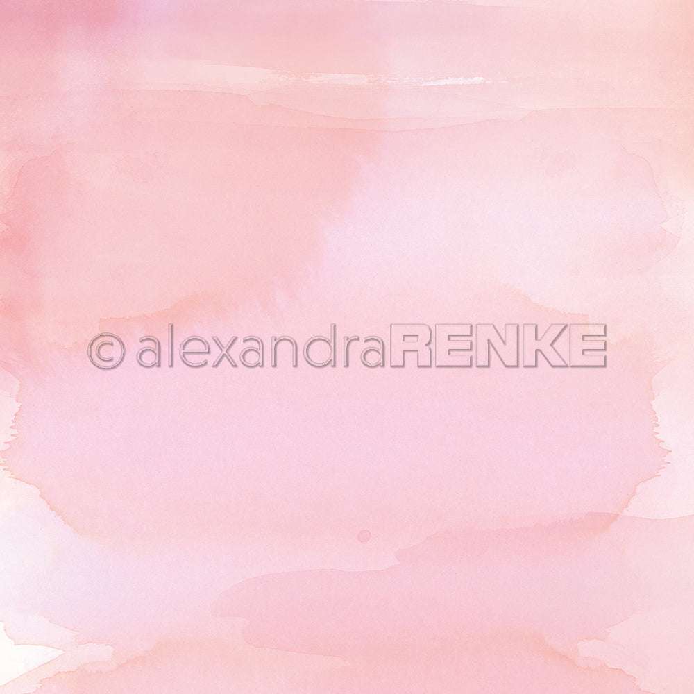 Das hellrosa Aquarell-Designpapier von Alexandra Renke zeichnet sich durch einen Freestyle-Verlauf in Rosa-Apricot, sanft verlaufende Kanten und eine dezente Struktur aus - ideal für einzigartige Papierprojekte.
