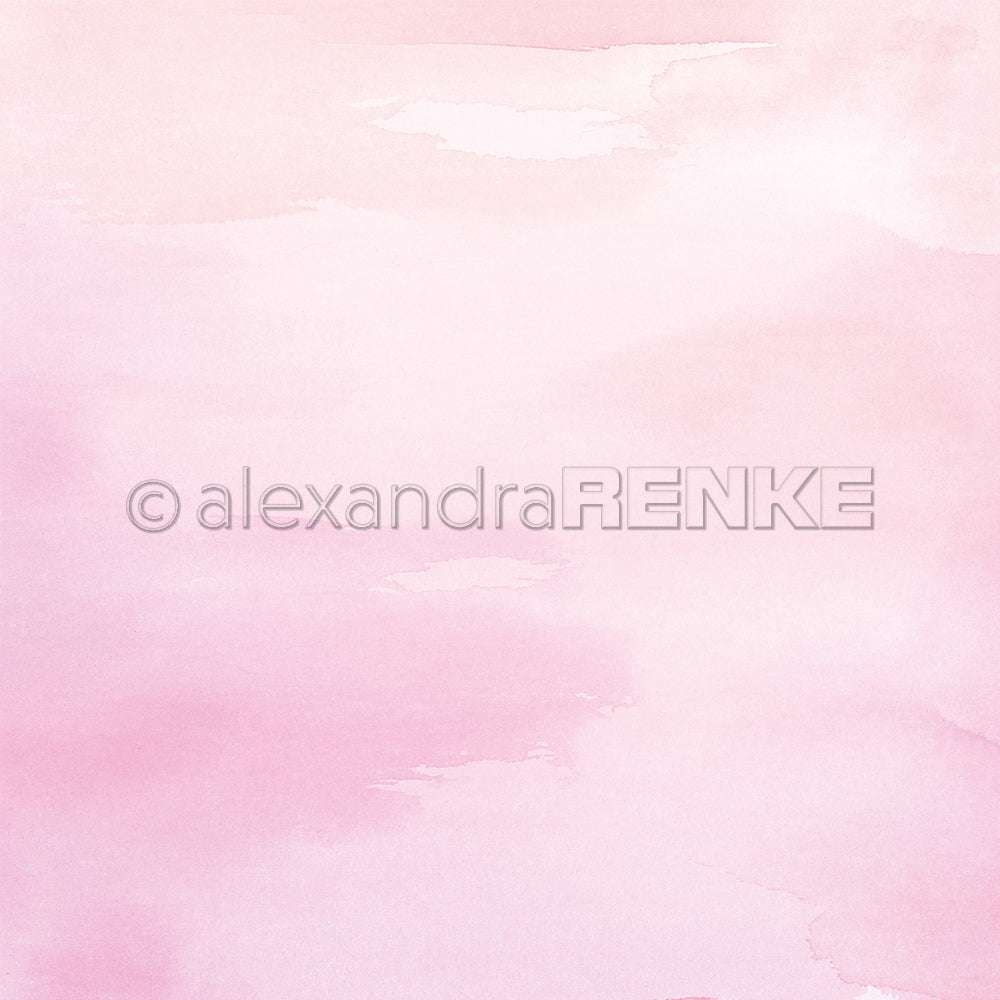 Ein zartrosa Aquarell-Hintergrund mit hell- und dunkelrosa Farbverläufen, mit strukturierten Pinselstrichen von Alexandra Renke - perfekt für Papierprojekte oder als Designpapier im Freestyle Rosa-Pink Verlauf Stil.