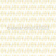 Wiederkehrendes "JOY" in Gelb mit kleinem "Genieße die kleinen Dinge des Lebens" Text-perfektes Designpapier von Alexandra Renke für Grußkarten oder Papierprojekte.