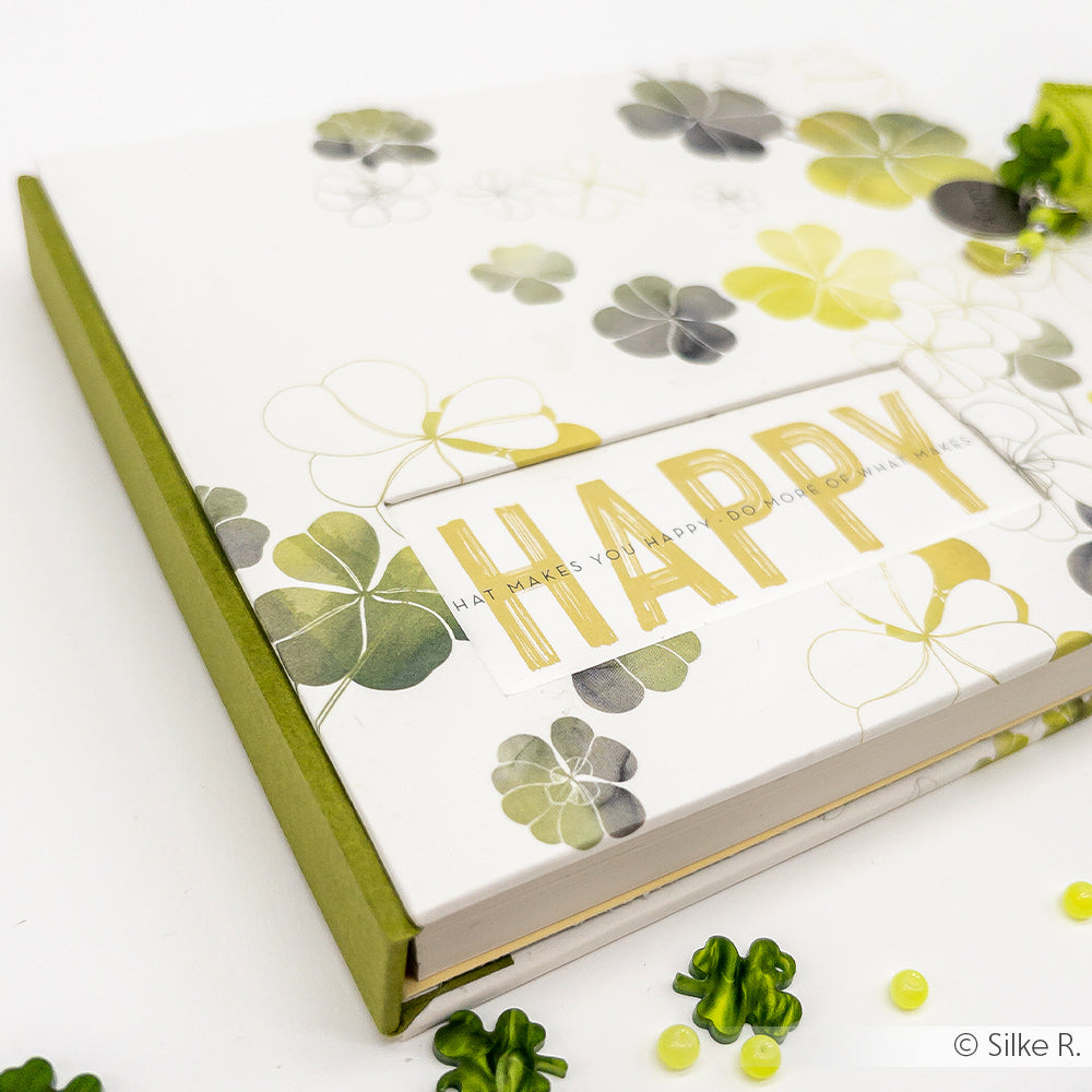 Designpapier 'Happy Typo Streifen'