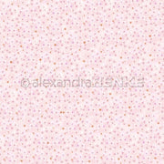 Zartrosa Hintergrund mit einem kleinen, verstreuten rosa und braunen Blumenmuster - dieses Designpapier von Alexandra Renke ist perfekt für charmante Papierprojekte.