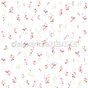 Zarte Aquarellblumen in Rosa, Lila und Rot auf weißem Papier - das perfekte Alexandra Renke Designpapier für Bastelarbeiten oder einzigartige Projekte.