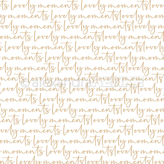 Designpapier 'Typo Streifen lovely moments gold'