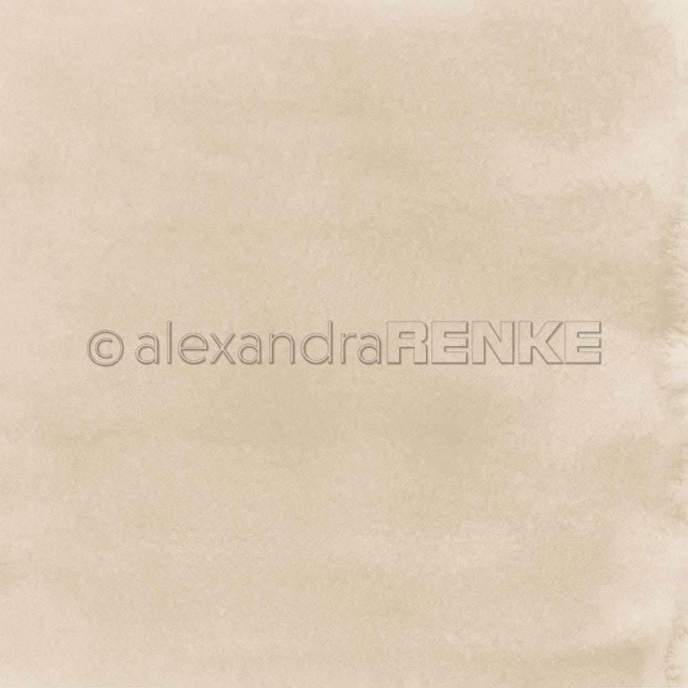 Hellbeiger strukturierter Hintergrund mit dezentem Aquarelleffekt und Alexandra Renke Wasserzeichen - perfekt für Papierprojekte, Designpapier oder Buchbinderei von Alexandra Renke.
