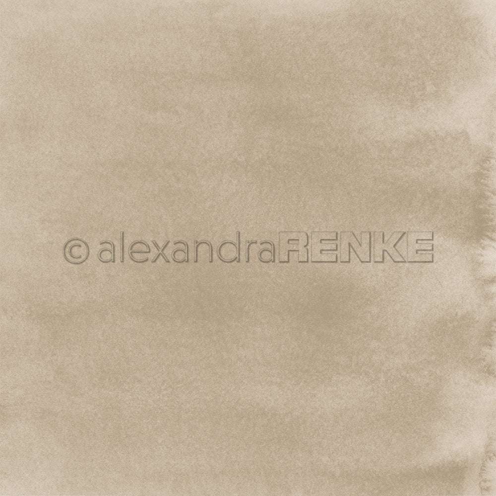 Hellbeige Aquarellfarbe mit subtiler Textur und weichem Farbverlauf, mit einem schwachen Wasserzeichen - ideal für Papierprojekte oder Buchbinderei, hergestellt im unverkennbaren Stil von Alexandra Renke.