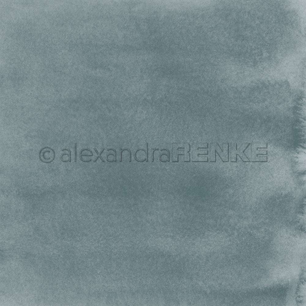 Texturierter blauer Aquarellhintergrund mit weichem Farbverlauf von Alexandra Renke, ideal für Designpapier oder buchbinderische Projekte.