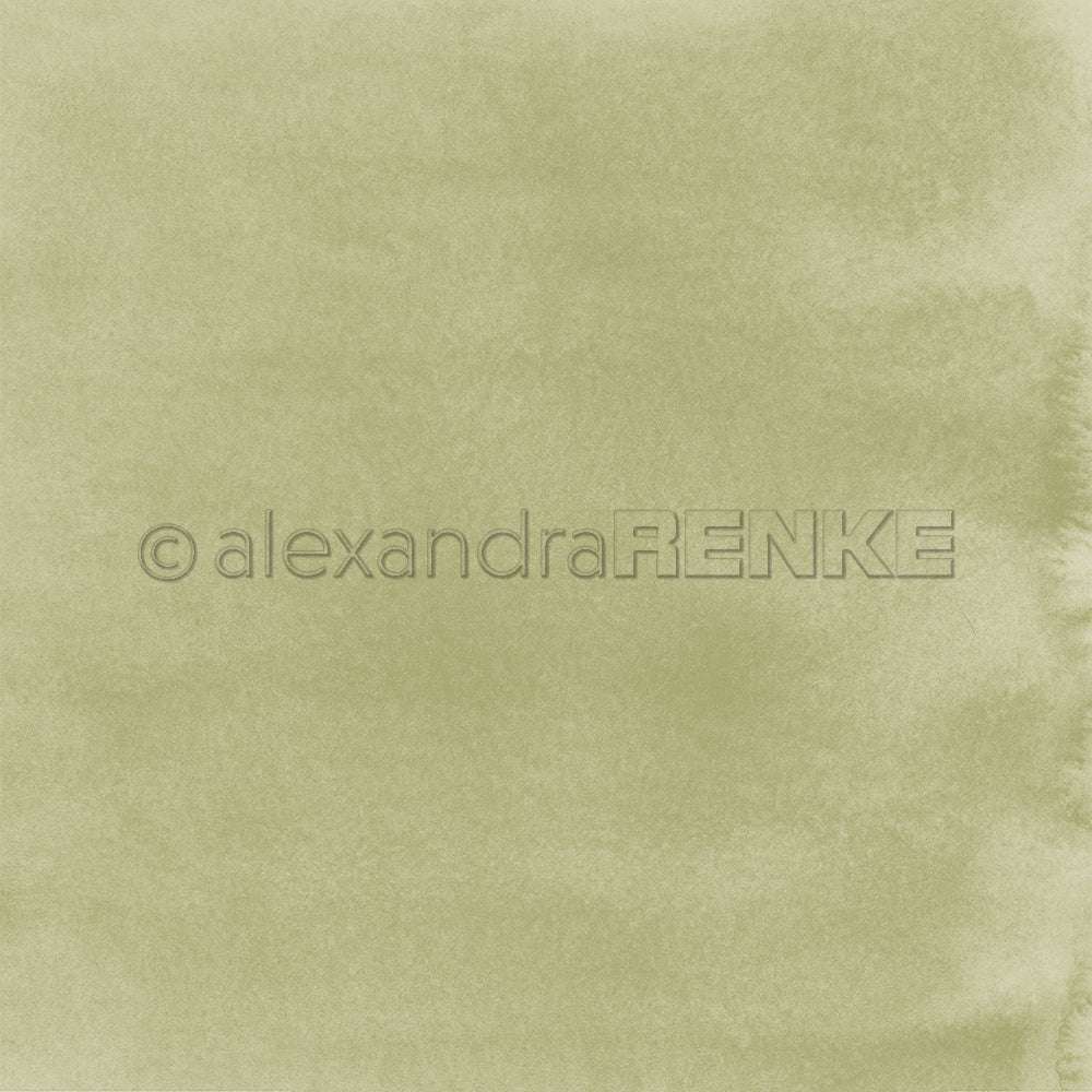 Hellgrüner Aquarell-Strukturhintergrund mit dezentem Farbverlauf und weichen Kanten - ideal für Papierprojekte oder als einzigartiges Designpapier in Ihrer nächsten Buchbinderei-Kreation von Alexandra Renke.