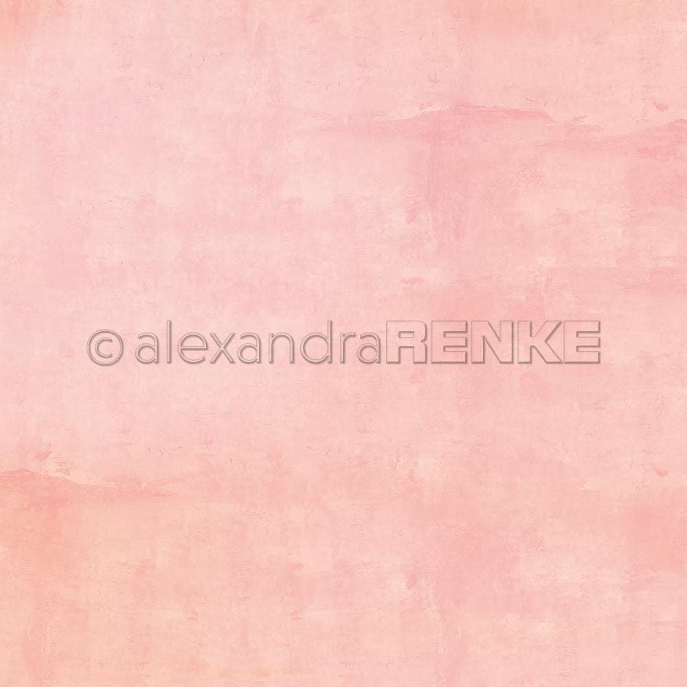 Weicher, strukturierter pastellrosa Hintergrund mit subtilen aquarellartigen Übergängen und leichtem Grunge-Effekt, perfekt als einzigartiges Designpapier in Buchbinderei oder Papierprojekten von Alexandra Renke.