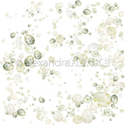 Grün, beige und weiß gesprenkelte Eier auf weißem Hintergrund - ideal für Papierprojekte oder zum Basteln von Grußkarten mit Ihrem Lieblingsdesignpapier von Alexandra Renke.