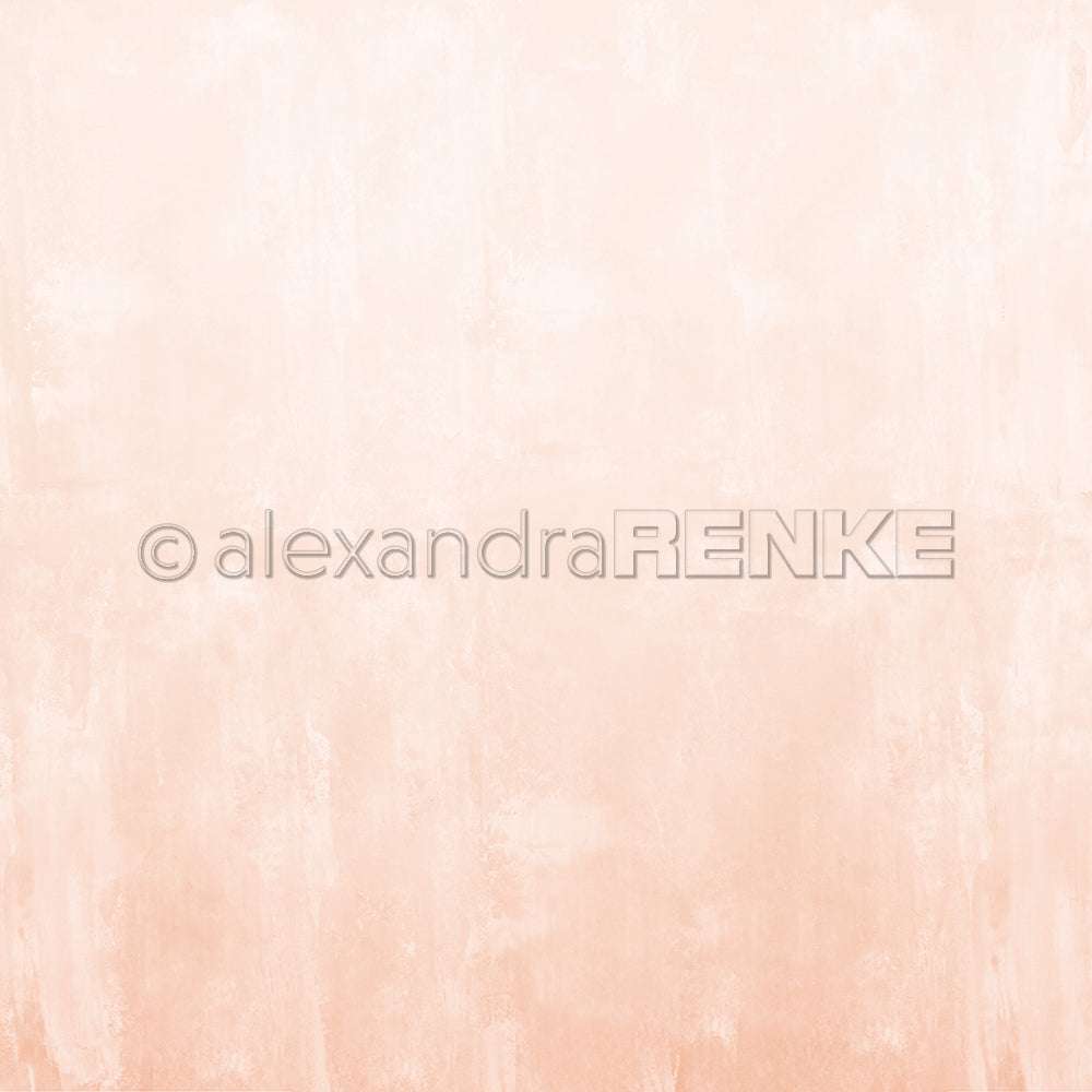 Weicher, strukturierter pastellfarbener Pfirsich-Hintergrund mit dezenten Pinselstrichen und einem leichten Verlaufseffekt von Alexandra Renke - perfekt als Designpapier für kreative Buchbinderei oder Papierprojekte.
