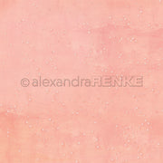 Hellrosa strukturierter Hintergrund mit eingestreuten kleinen weißen Sternen und Glitzern, perfekt für Papierprojekte oder als Designpapier Sternenzauber Apricot von Alexandra Renke in Buchbinderei Kreationen.