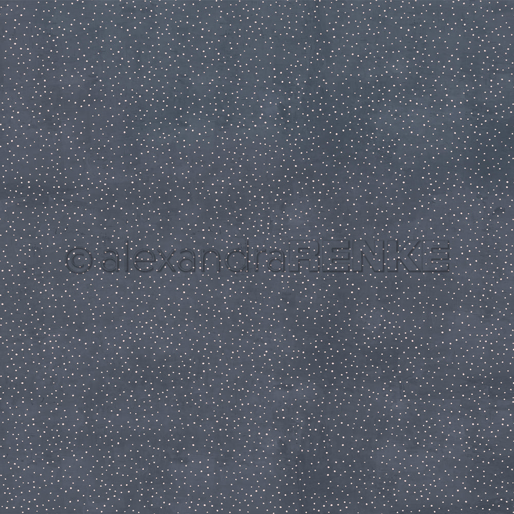 Dunkelblauer strukturierter Hintergrund mit einem Muster aus kleinen, gleichmäßig verteilten weißen Punkten - ideal für Papierprojekte oder als Designpapier. Inspiriert von Punktetanz Rauchblau von Alexandra Renke.
