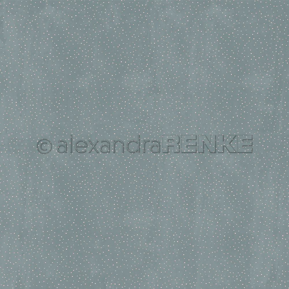 Hellblauer, dezent strukturierter Hintergrund mit kleinen weißen Tupfen - ideal als Designpapier für Bastelprojekte. Aus der Kollektion Punktetanz Sturmpetrol von Alexandra Renke.