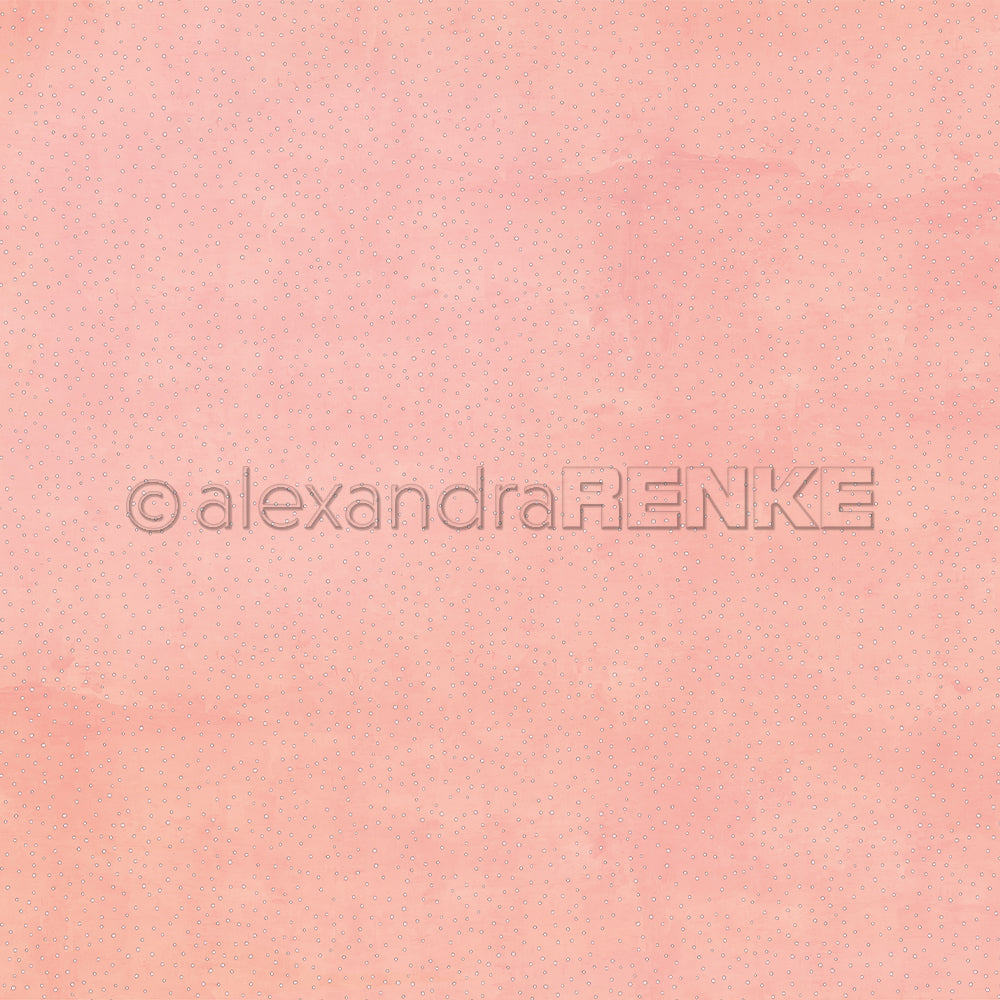 Hellrosa strukturiertes Designpapier von Alexandra Renke mit winzigen Punkten und einem Wasserzeichen in der Mitte - ideal zum Buchbinden oder für kreative Papierprojekte.