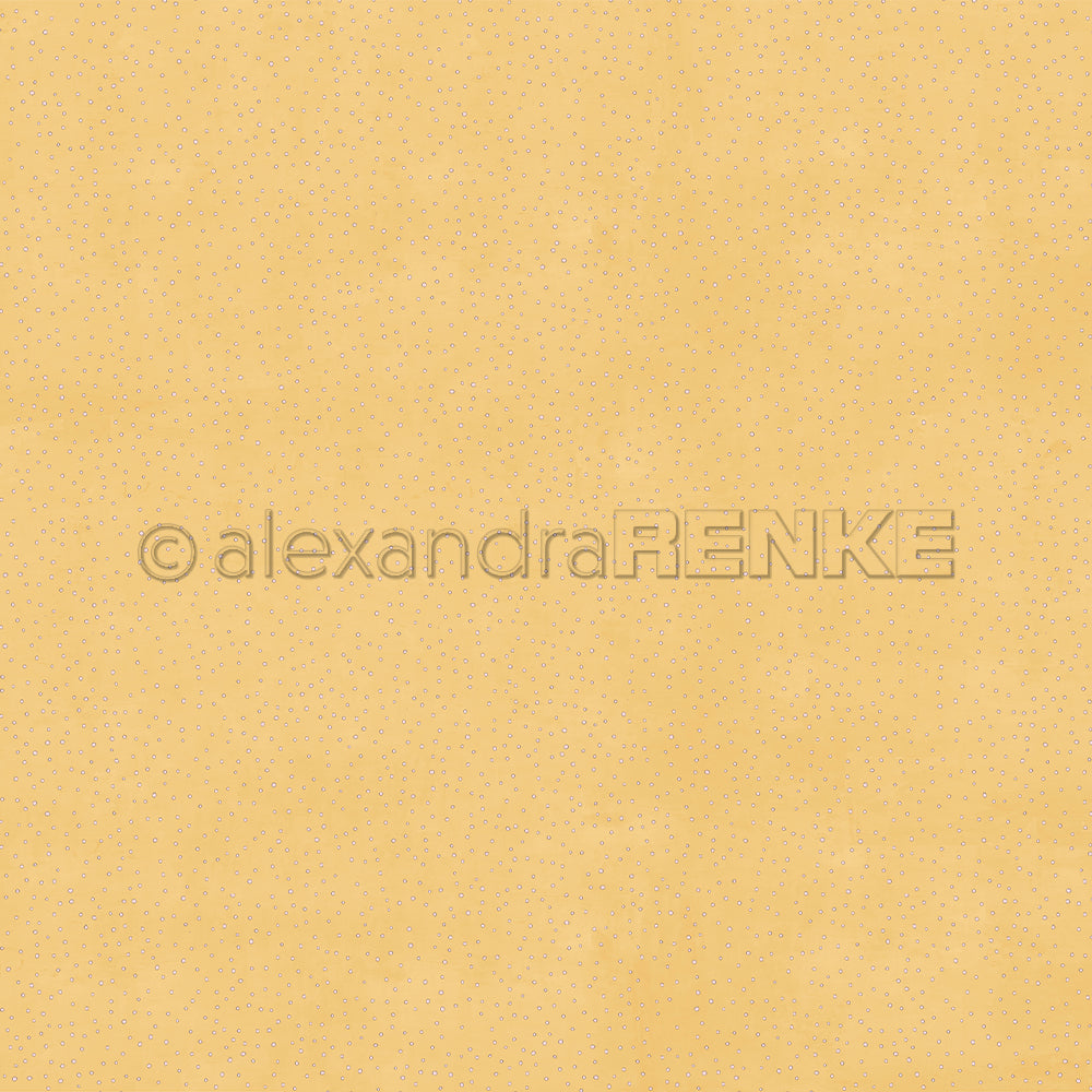 Hellbrauner Hintergrund mit einem dezenten Raster aus winzigen goldenen Punkten, mit dem Wasserzeichen von Alexandra Renke - perfekt für Papercraft-Projekte oder als elegantes Designerpapier aus der Kollektion Punktetanz Honiggelb.